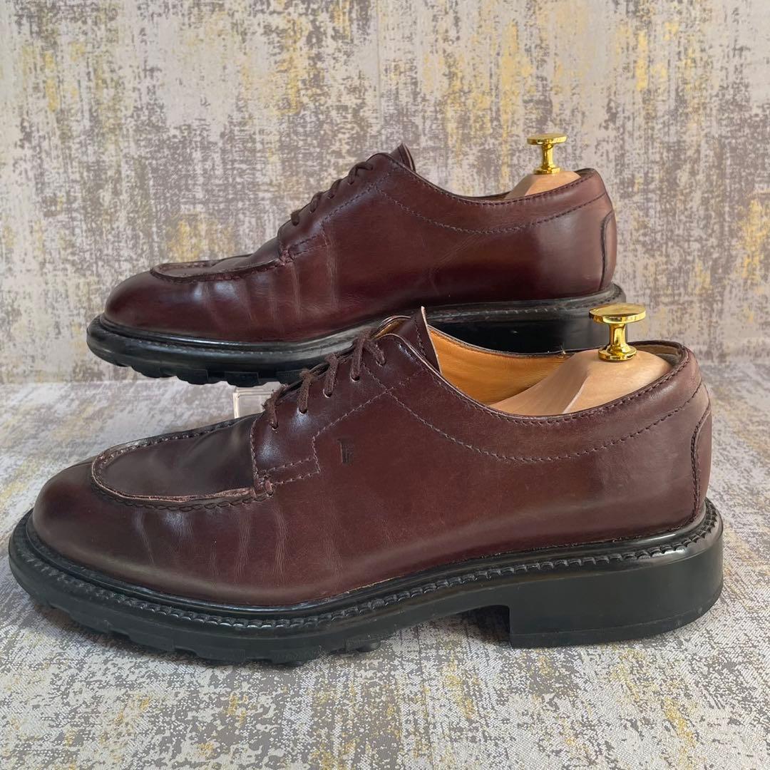 ★希少★トッズ TOD'S Uチップ ドレスシューズ【27】バーガンディ 厚底