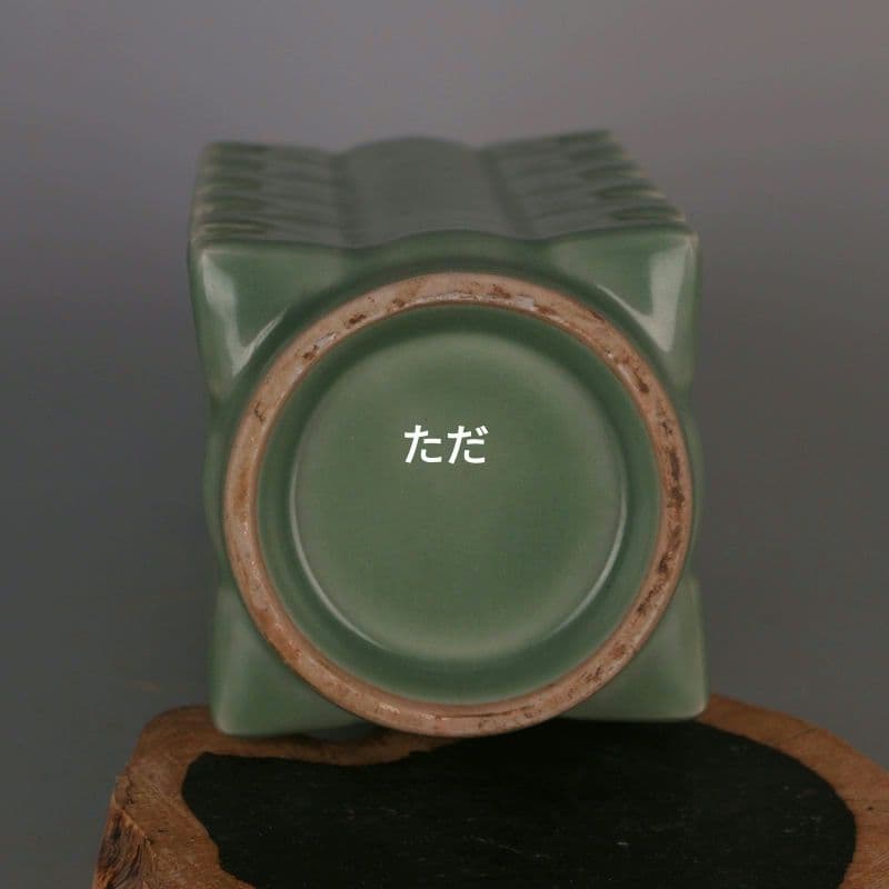 宋汝窯清涼寺開片琮式瓶 景徳鎮 陶磁器 装飾品 現代工芸品 美術品 置物