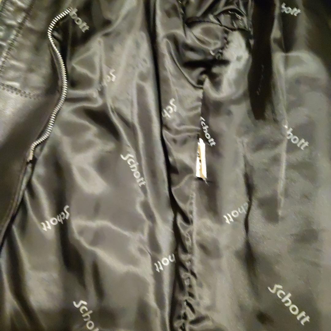 Schott ブラック シングルライダースジャケット641