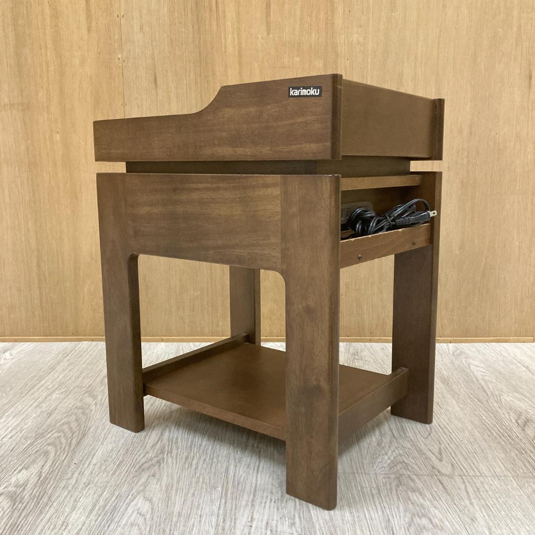 【カリモク】サイドテーブル　ナイトテーブル　電話台