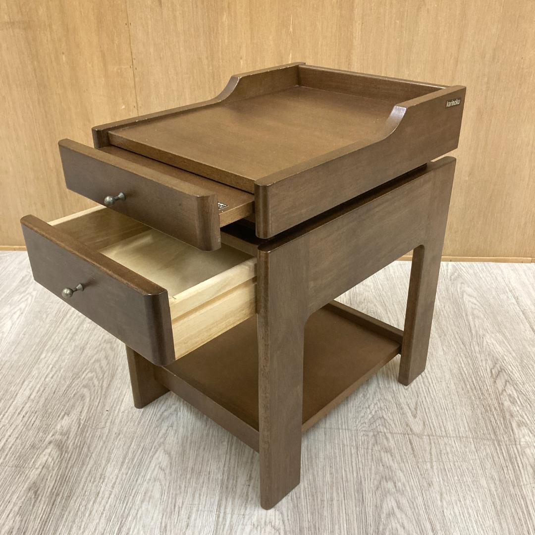 【カリモク】サイドテーブル　ナイトテーブル　電話台