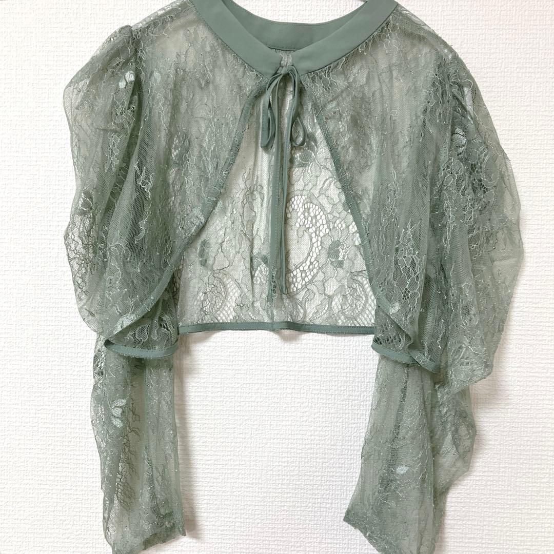 美品　人気　カナ　3way レースボレロセット フレア パーティー ドレス M