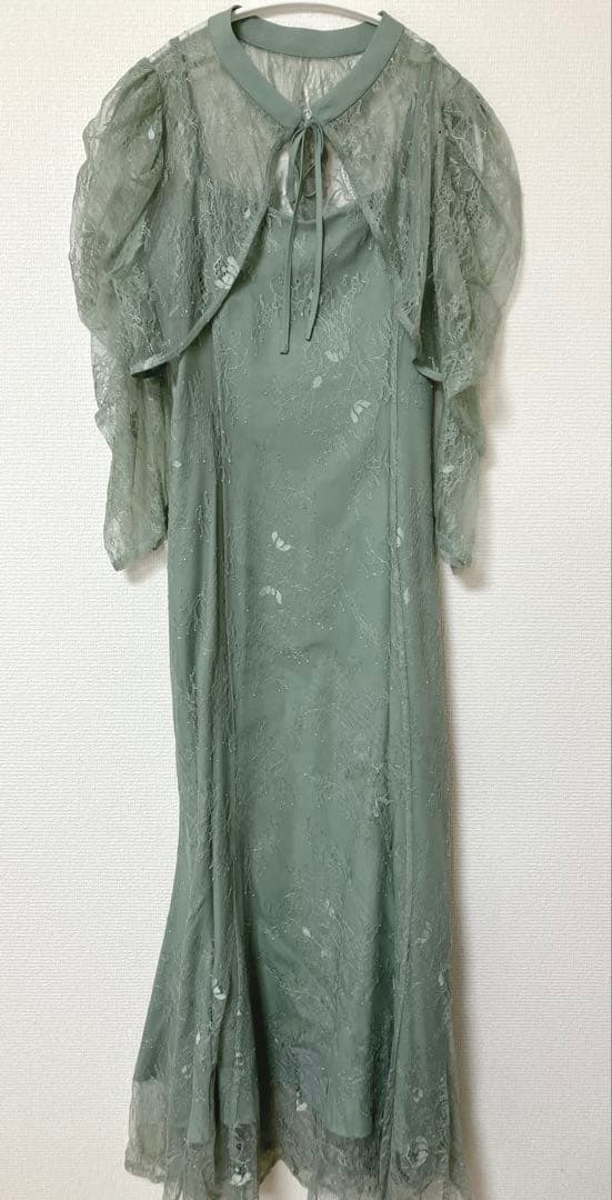 美品　人気　カナ　3way レースボレロセット フレア パーティー ドレス M