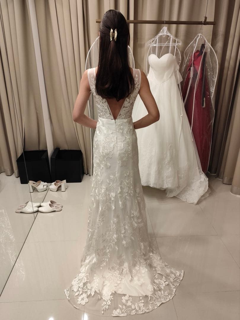 [新品未使用品] ウェディングドレス マーメイドドレス 9号（1st オーナー）