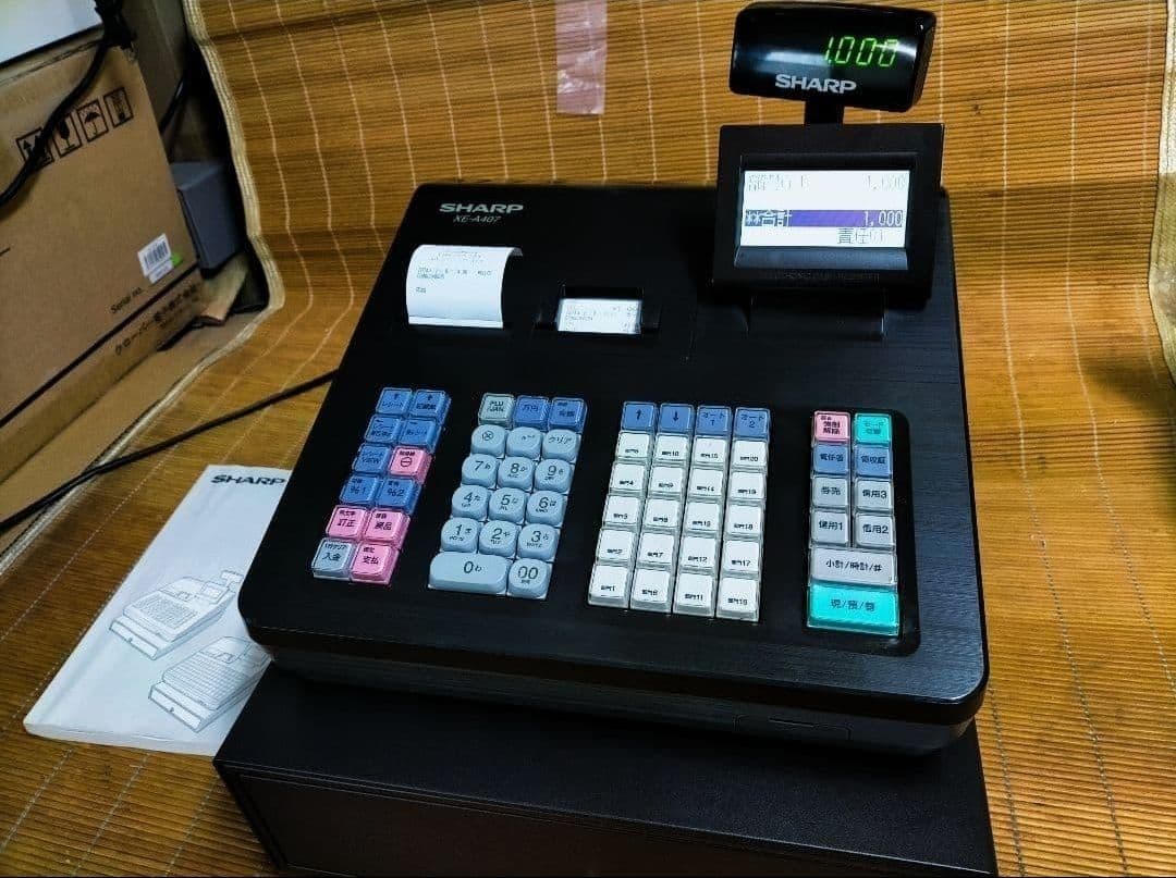 シャープレジスター　XE-A407　PC連携売上管理　上位機種　444777