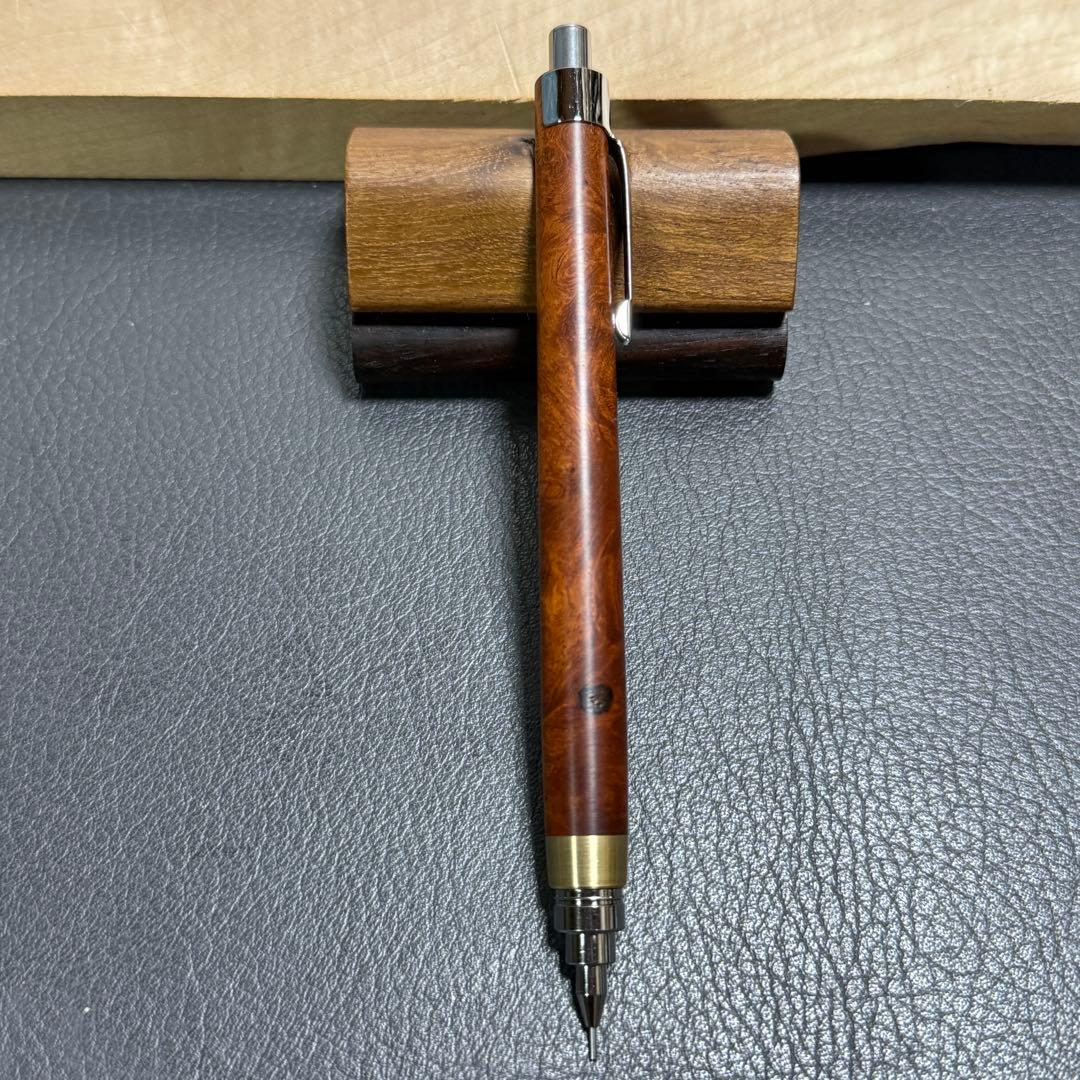 104花梨瘤　木製シャーペン　最強低重心　真鍮