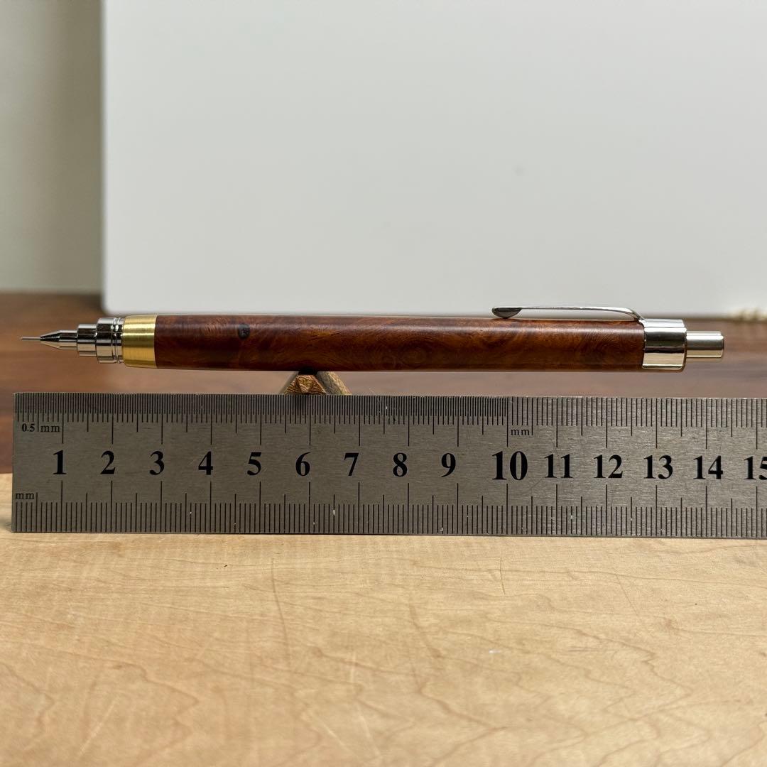 104花梨瘤　木製シャーペン　最強低重心　真鍮