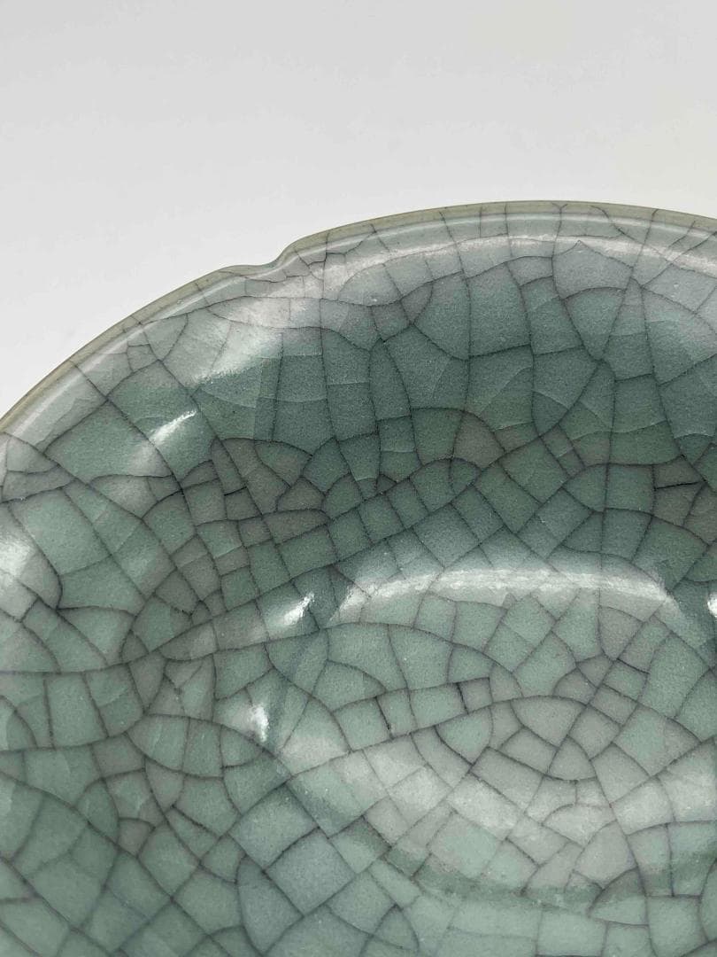 宋時代　青磁　汝官窯盞　北方青磁　南宋官窯 茶碗 唐物　茶道具(A-39)