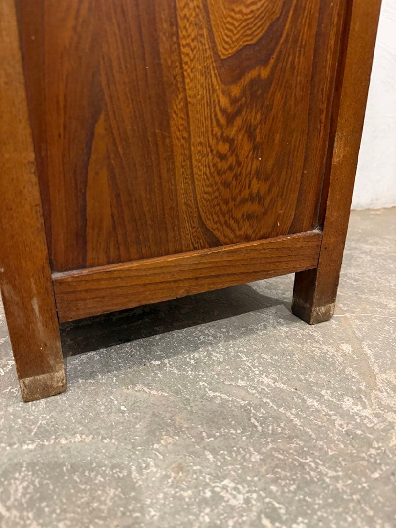 ヴィンテージ　木製サイドテーブル　ベッドサイドテーブル　フランス