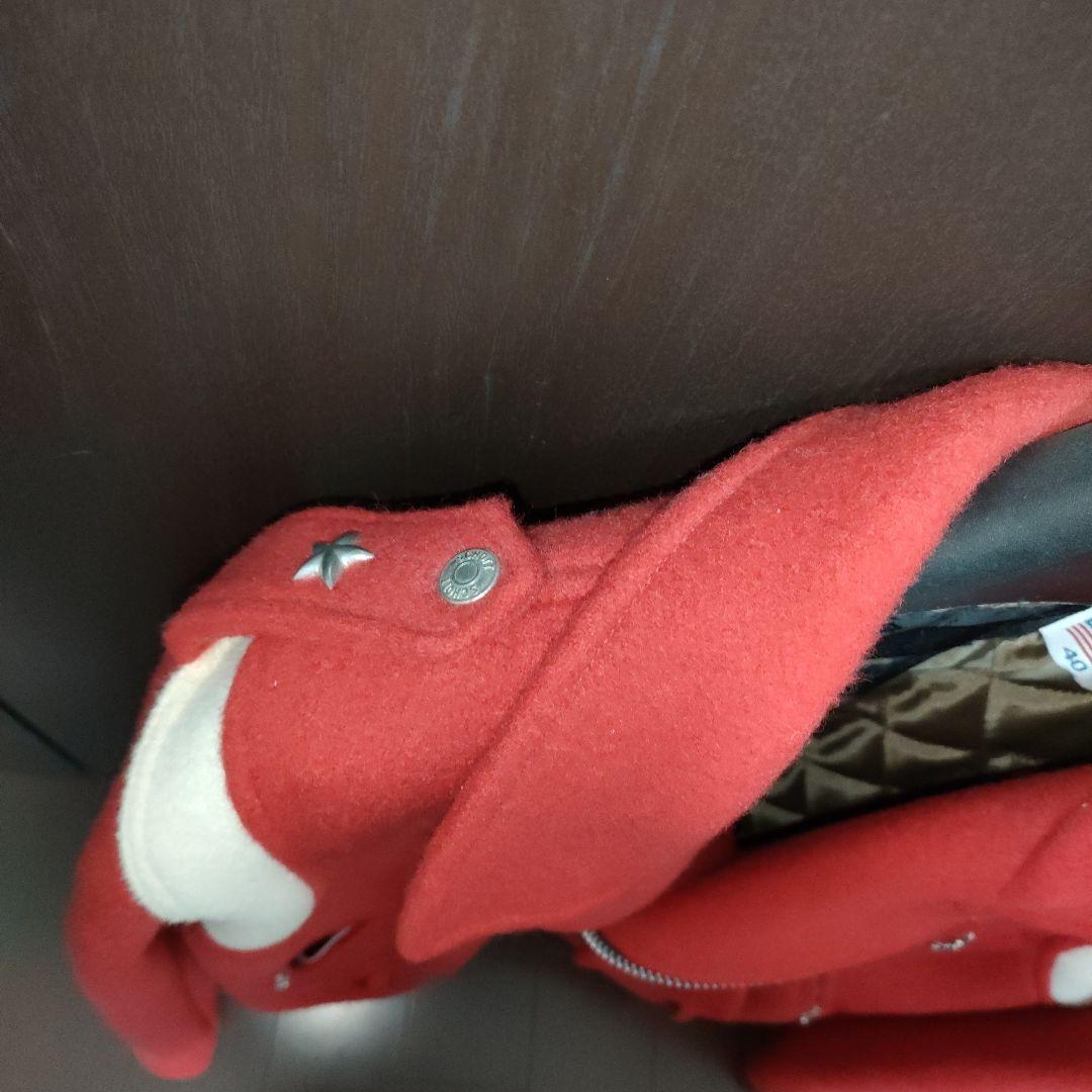 SCHOTT×STUSSY　コート　レッド