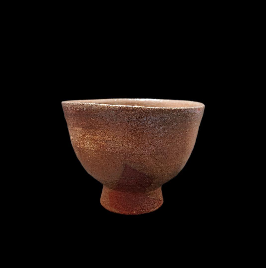 唐津焼 川上清美 唐津馬上盃ぐい呑 共箱、共布、栞全揃い 本物保証 #ぐい呑み