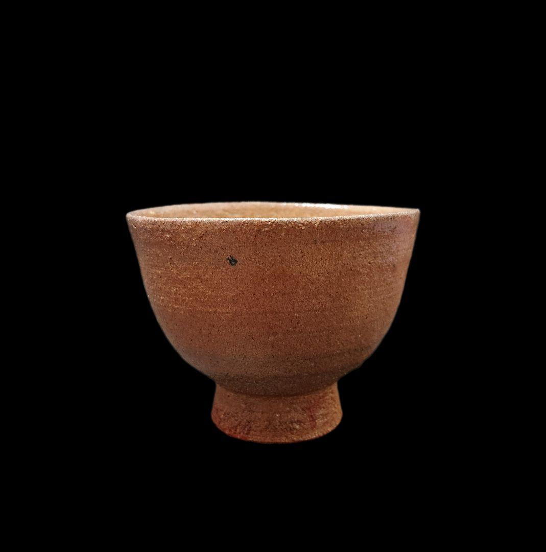 唐津焼 川上清美 唐津馬上盃ぐい呑 共箱、共布、栞全揃い 本物保証 #ぐい呑み