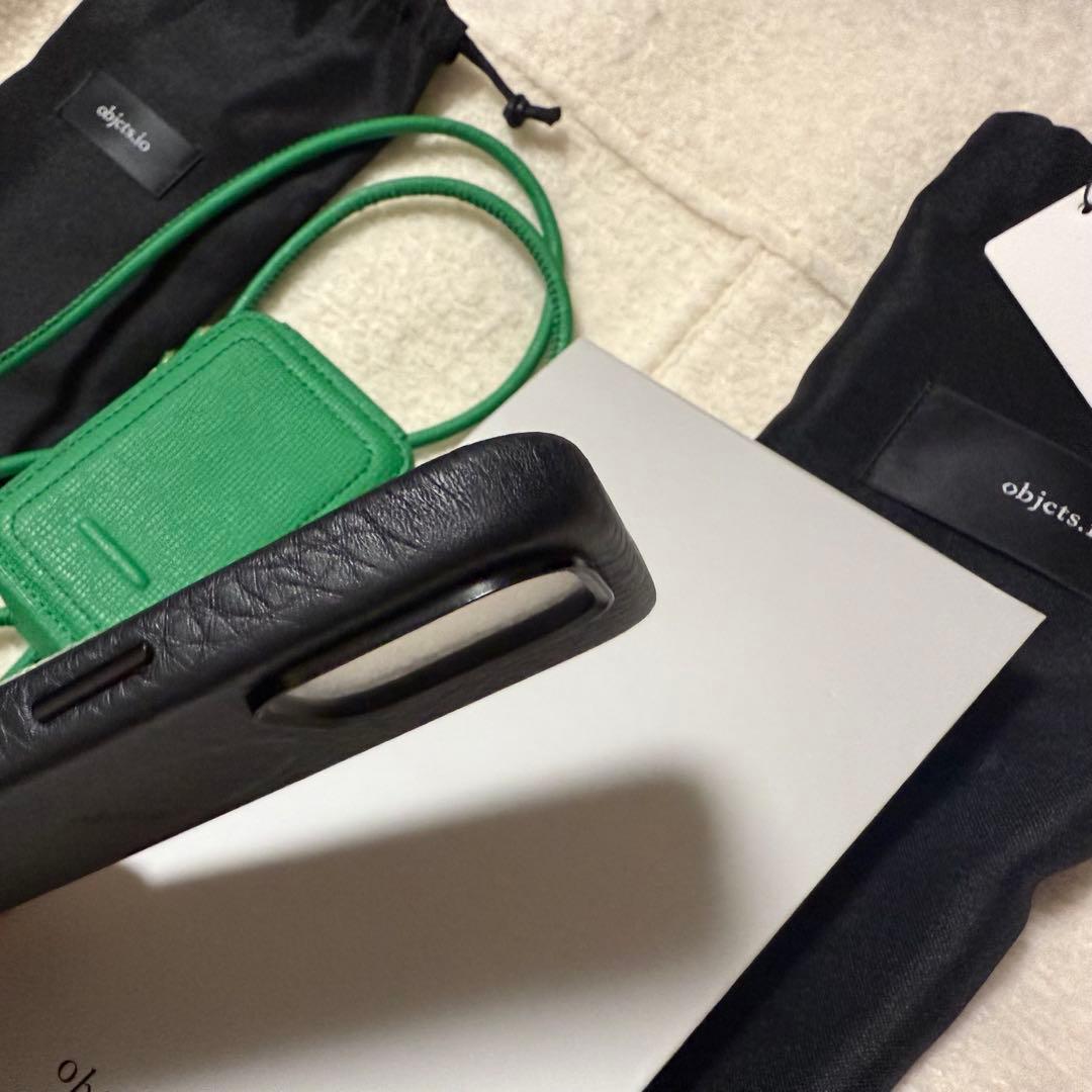 objcts.io スマホショルダー16promax ストラップ付きiPhone