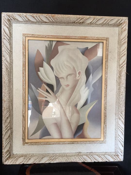 絵画 油絵 湯川 輝義 《青兒》F6 No.17