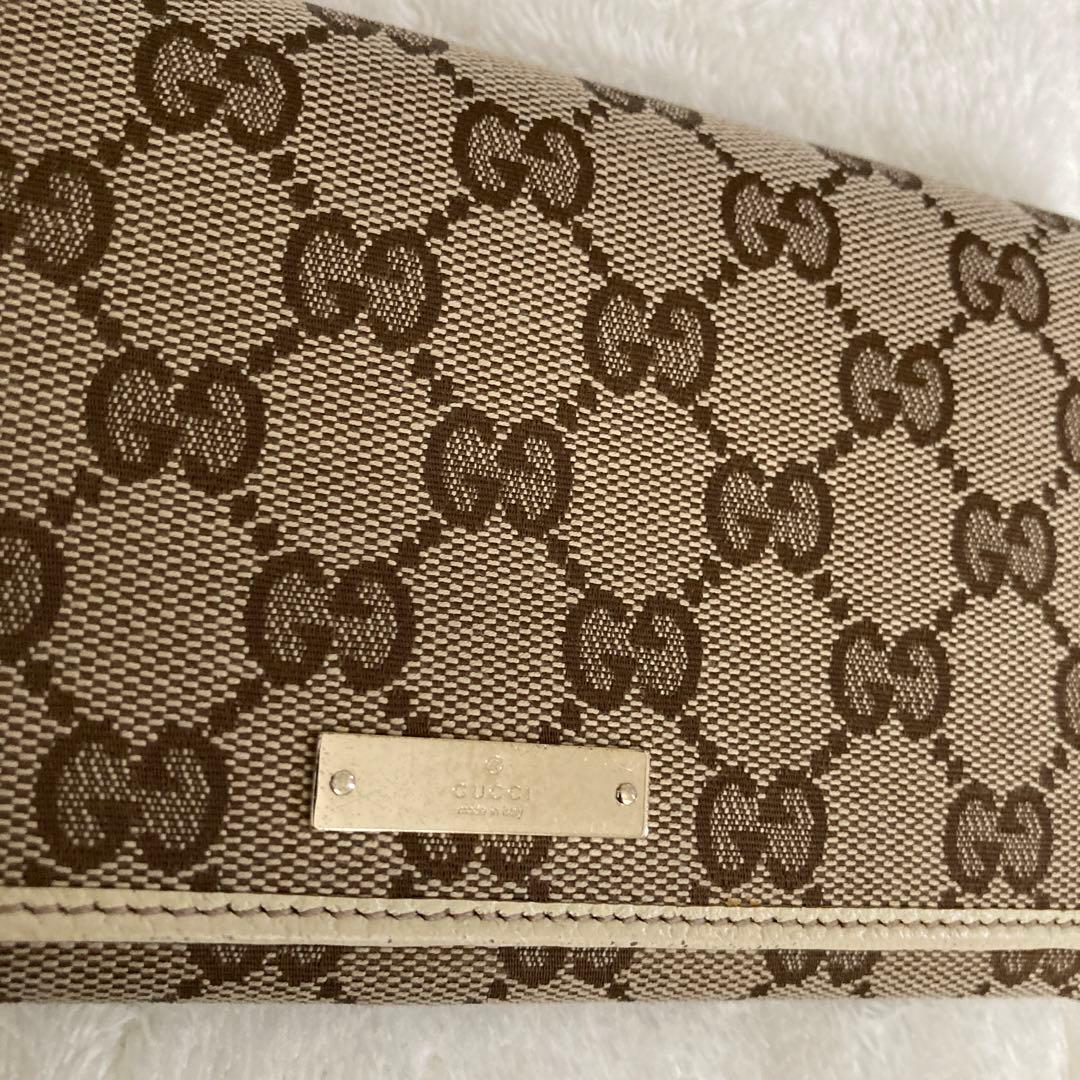 GUCCI 長財布&キーケースセット ベージュブラウン キャンバス グッチ箱付き