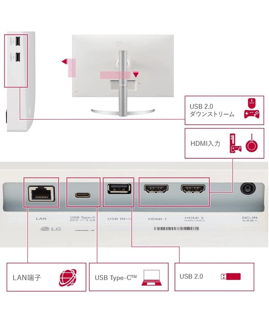 LG スマートモニター / 32SQ730S-W 31.5インチ