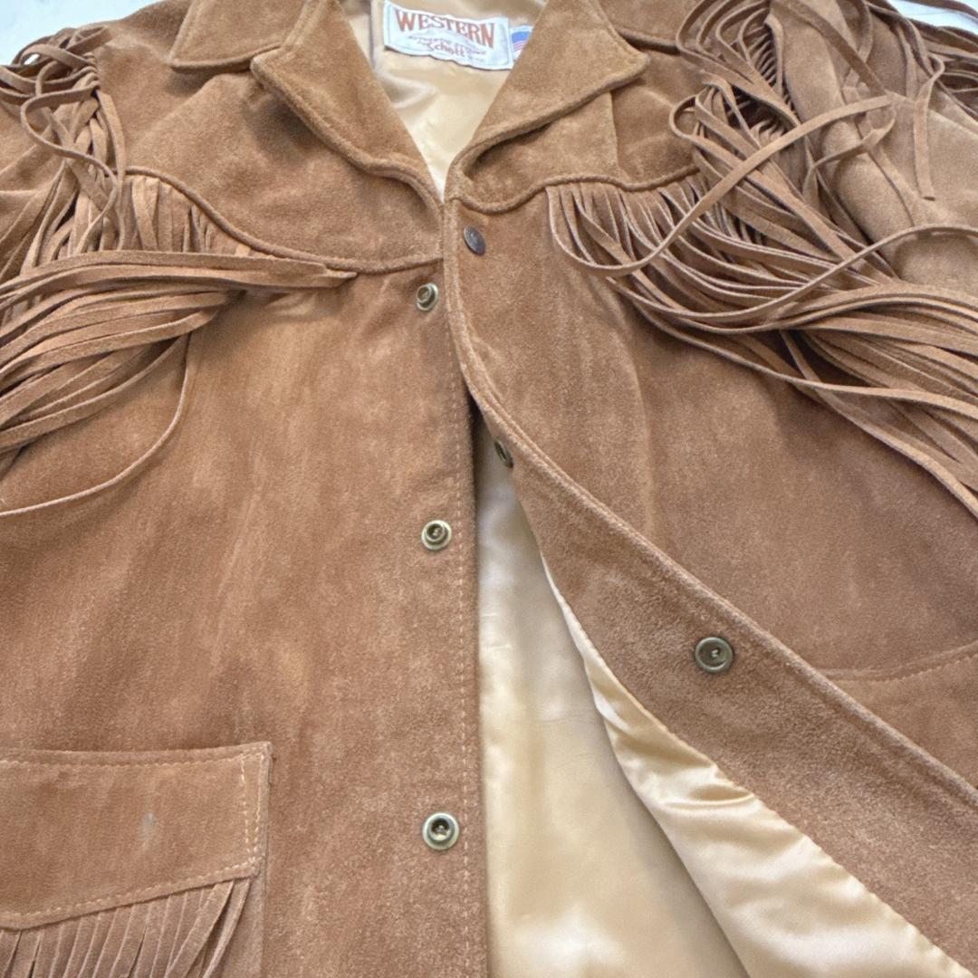 Schottショット395ウエスタンジャケット フリンジ スウェード 38