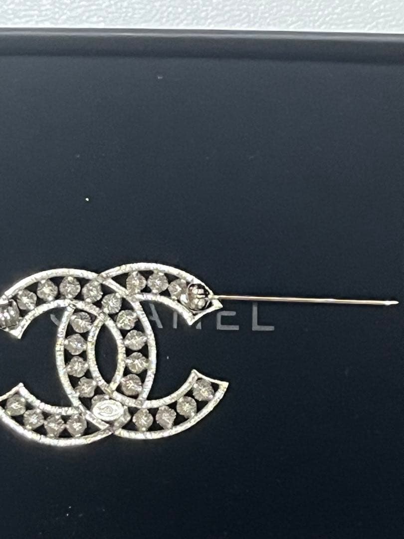 シャネル　ココマーク　ブローチ　ストラス　パール
