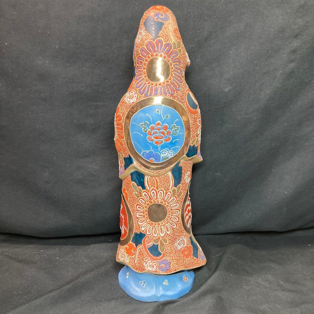 【九谷焼】観音像 九谷八幡窯 仏像 置物 金彩立像