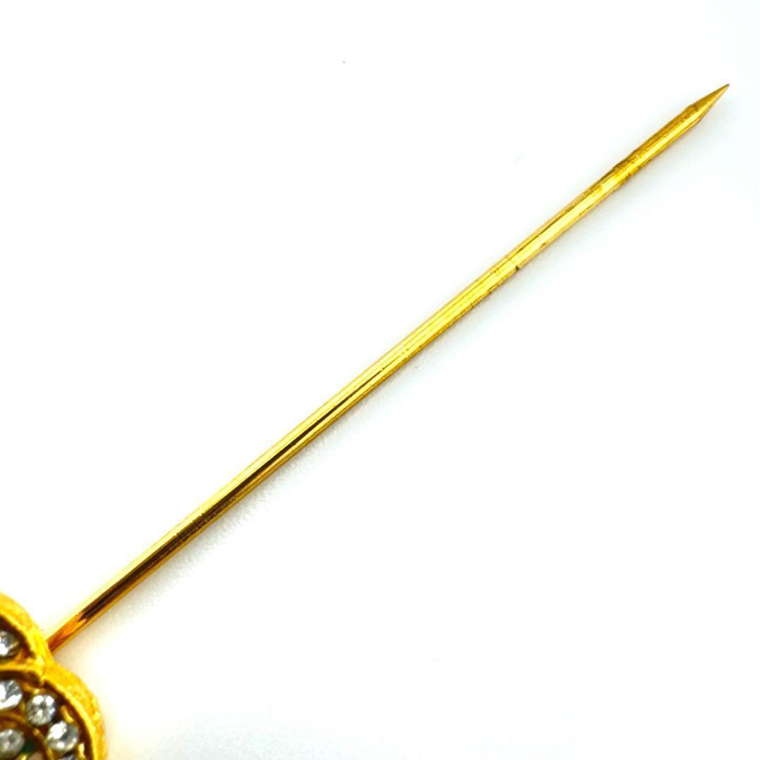 CHANEL シャネル ココマーク ラインストーン ピンブローチ ゴールド