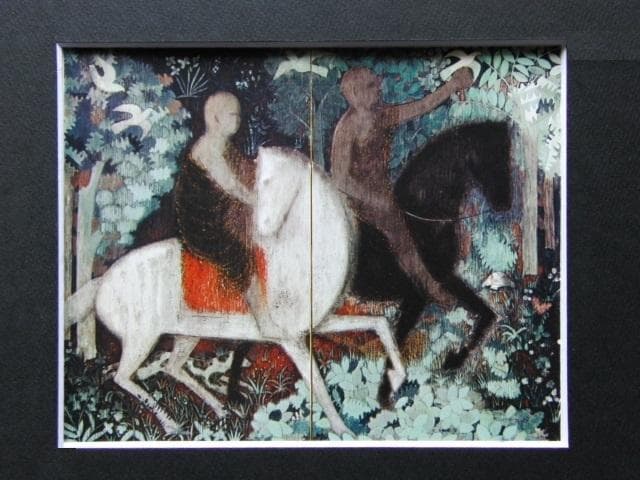 平山郁夫、【仏教伝来】、希少画集画より、状態良好、新品高級額装付