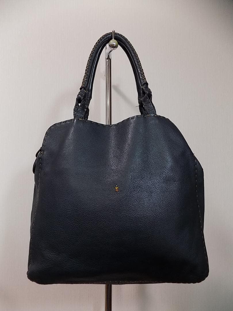 HENRY BEGUELIN ショルダートートブルーグリーン　イタリア製