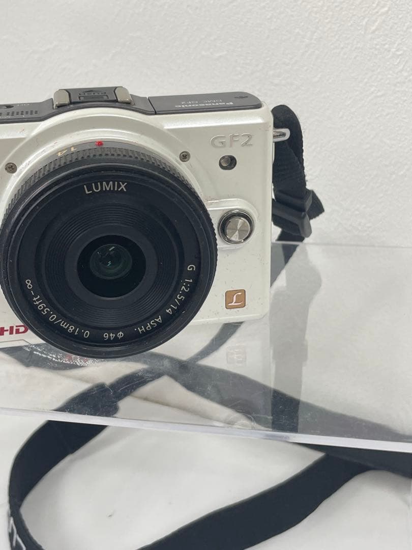 ピンクの猫LUMIX GF2ミラーレスカメラ 本体とレンズ付き 作動確認済