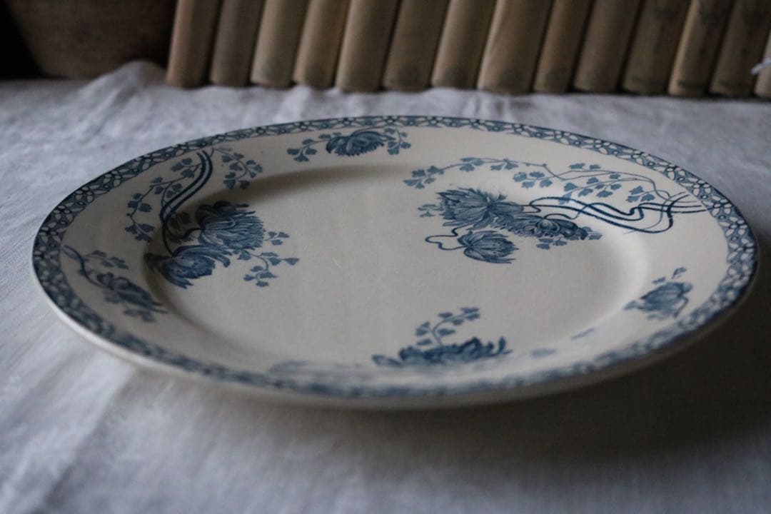 フランス　アンティーク　プレート　　sarreguemines royat