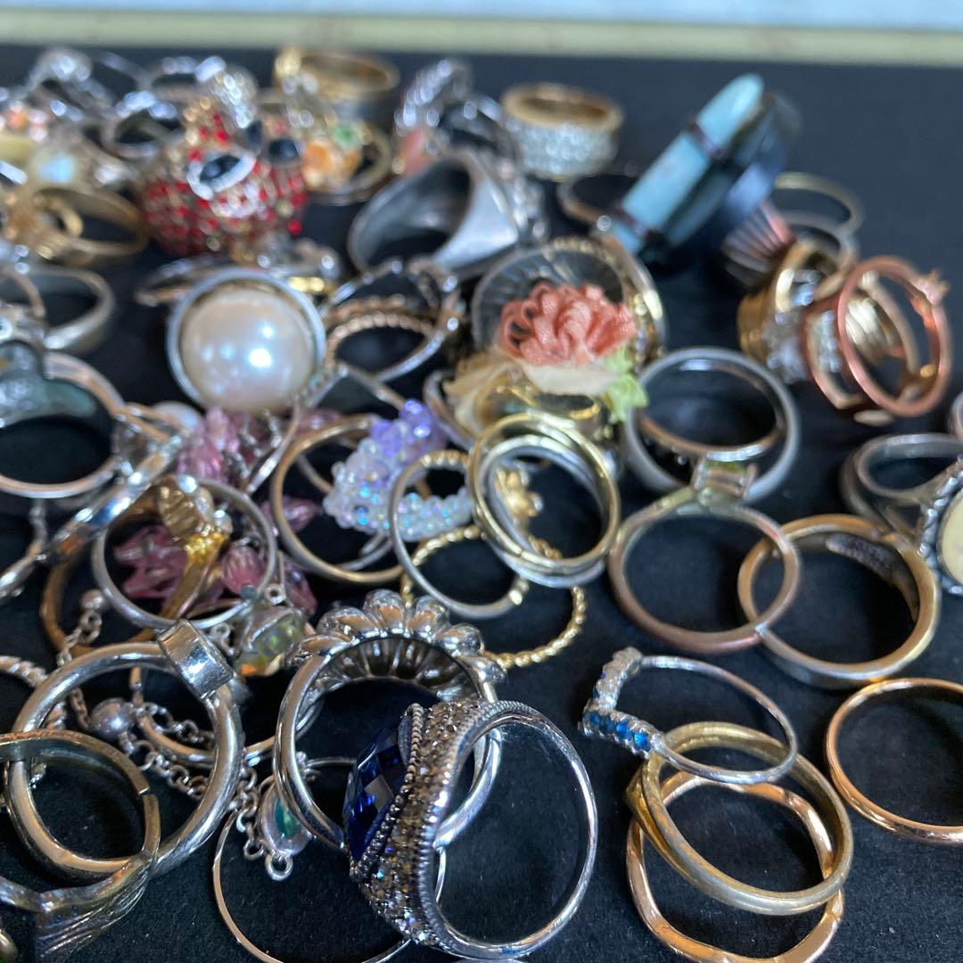 m*m様 まとめ売りアクセサリーR27☆指輪　リング　無選別約380gオークショ