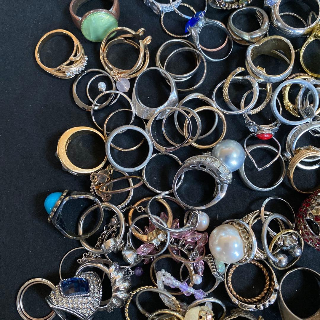 m*m様 まとめ売りアクセサリーR27☆指輪　リング　無選別約380gオークショ