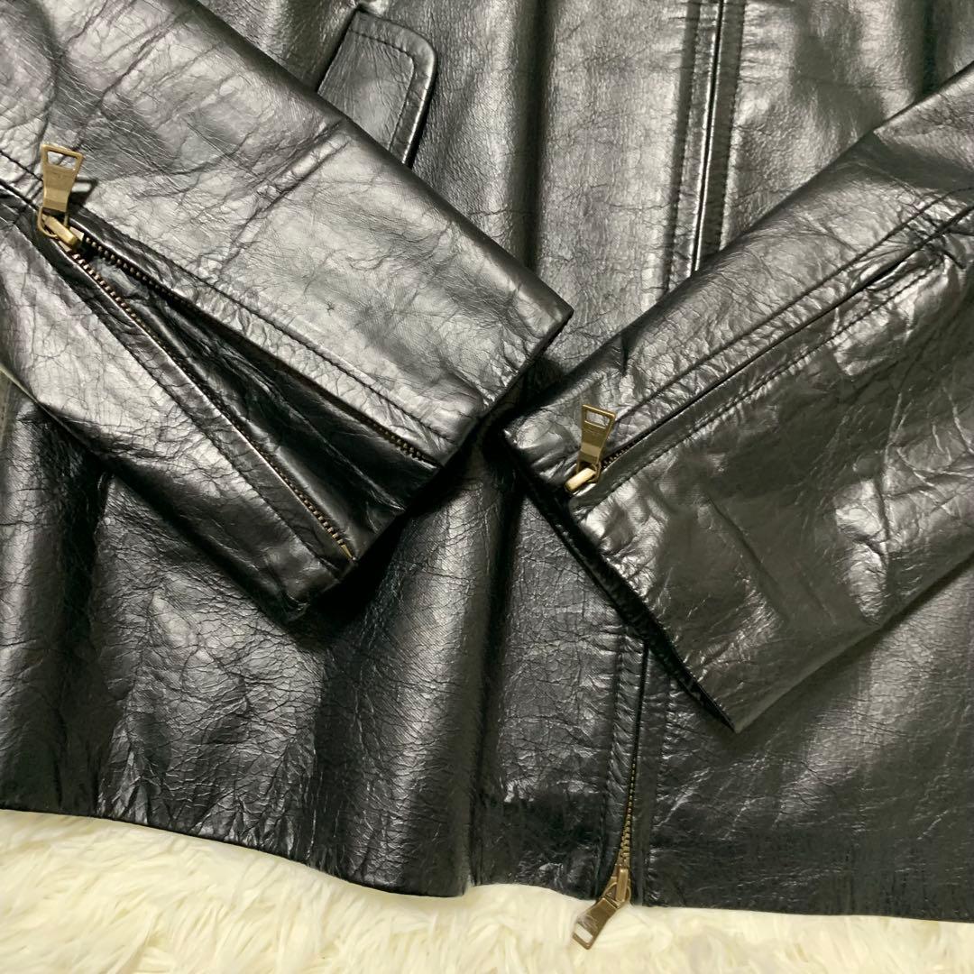 【最高級ライン】ポールスミスコレクション　シングルライダース　裏地総柄　XXL