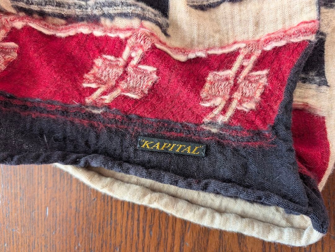 KAPITAL 縮絨ウール \"Alaska-Raven\" マフラー 美品