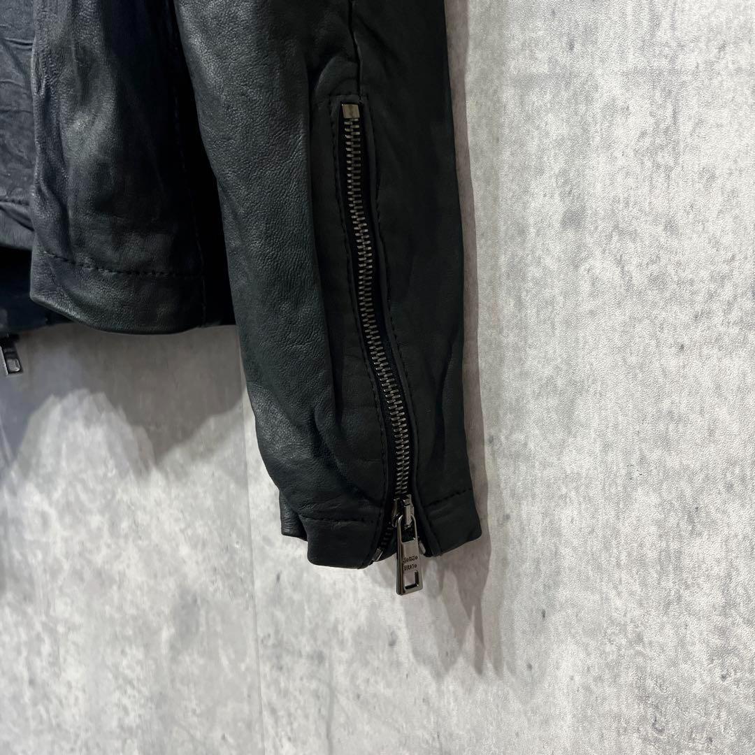 【新品定価22万】GIORGIO BRATO ラムレザージャケット ブラック46