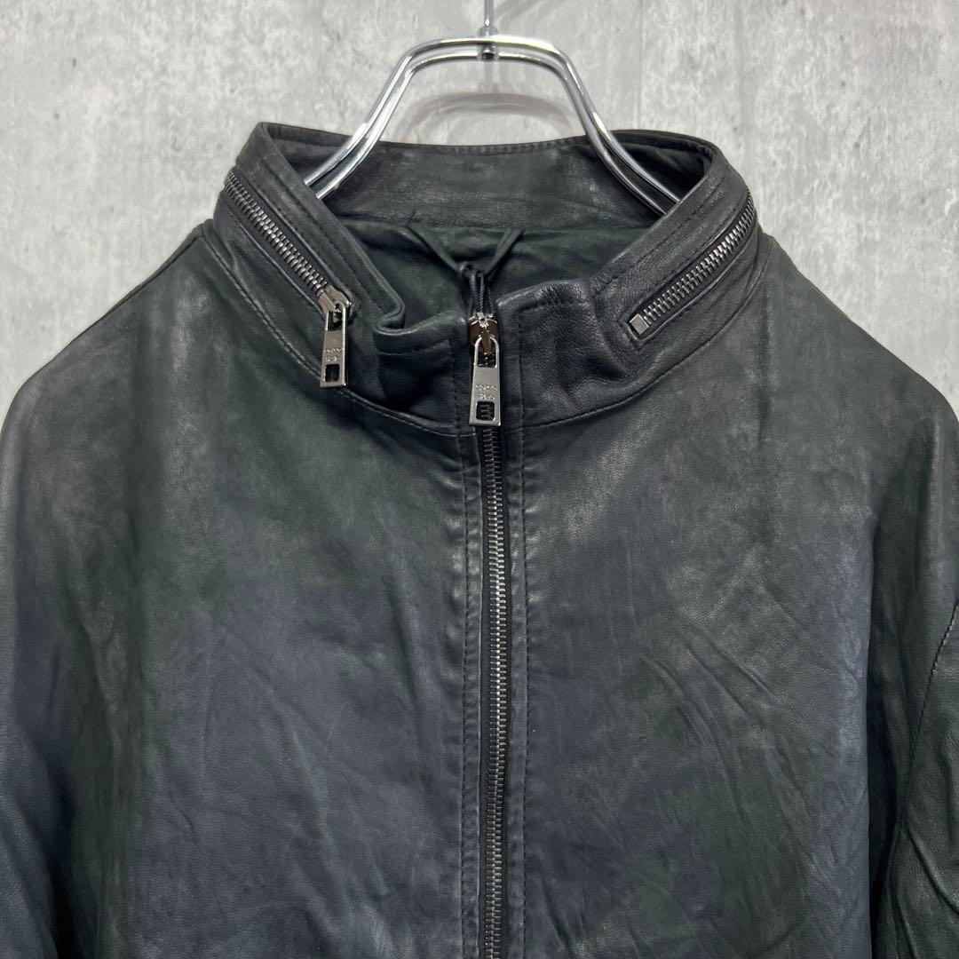 【新品定価22万】GIORGIO BRATO ラムレザージャケット ブラック46