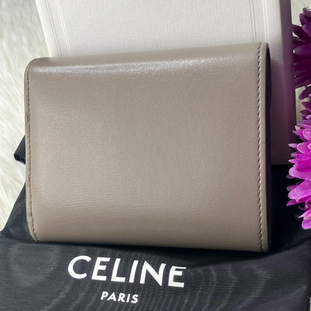 極美品✨セリーヌ　三つ折り　トリオンフ　スモールウォレット　レザー