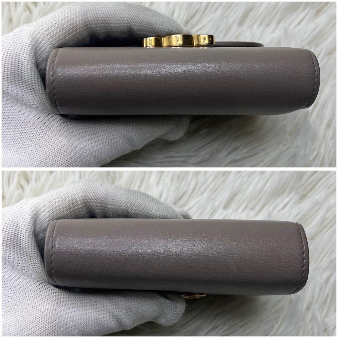 極美品✨セリーヌ　三つ折り　トリオンフ　スモールウォレット　レザー