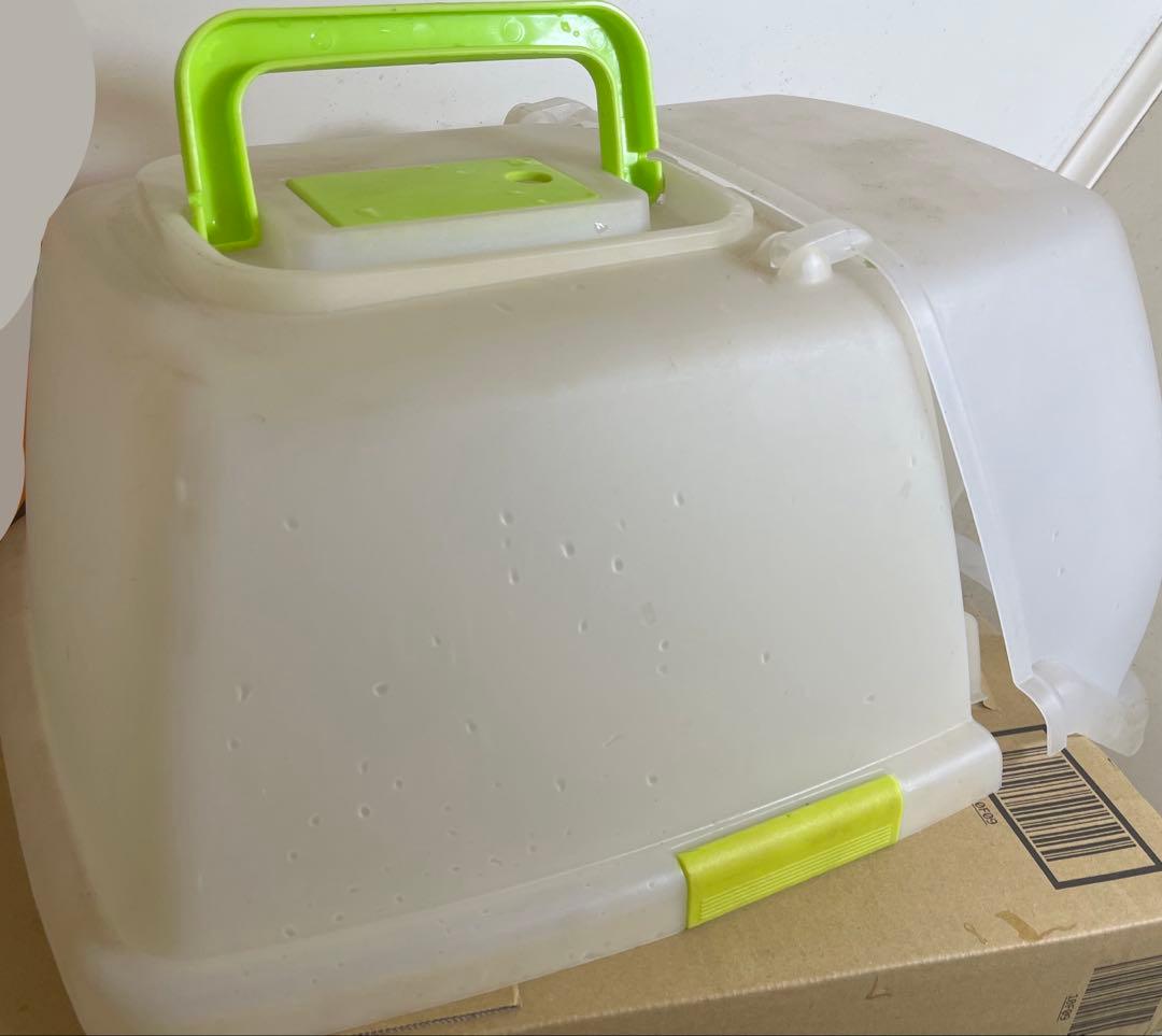 希少な廃盤品‼︎アイリスオーヤマ楽ちん猫用トイレ♪グリーン