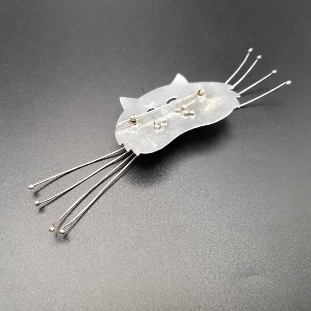 da Studio 髭の長い猫 キャットフェイス 925 シルバー ヴィンテージ