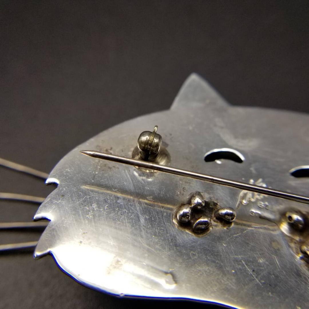 da Studio 髭の長い猫 キャットフェイス 925 シルバー ヴィンテージ
