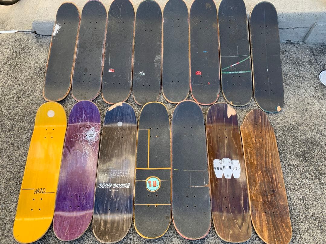 スケートボード　廃デッキ15枚セット