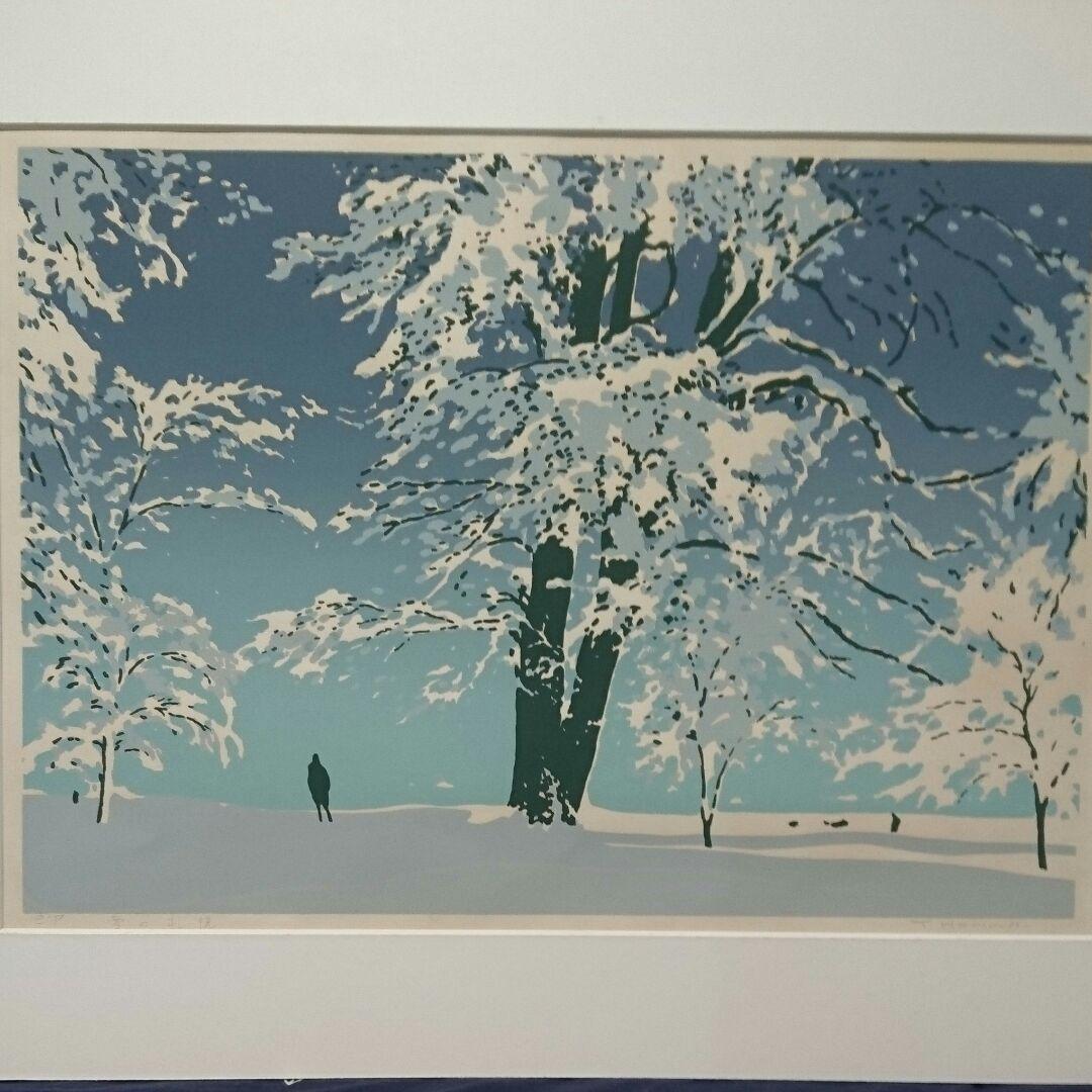 本間武男 雪の札幌 シルクスクリーンep