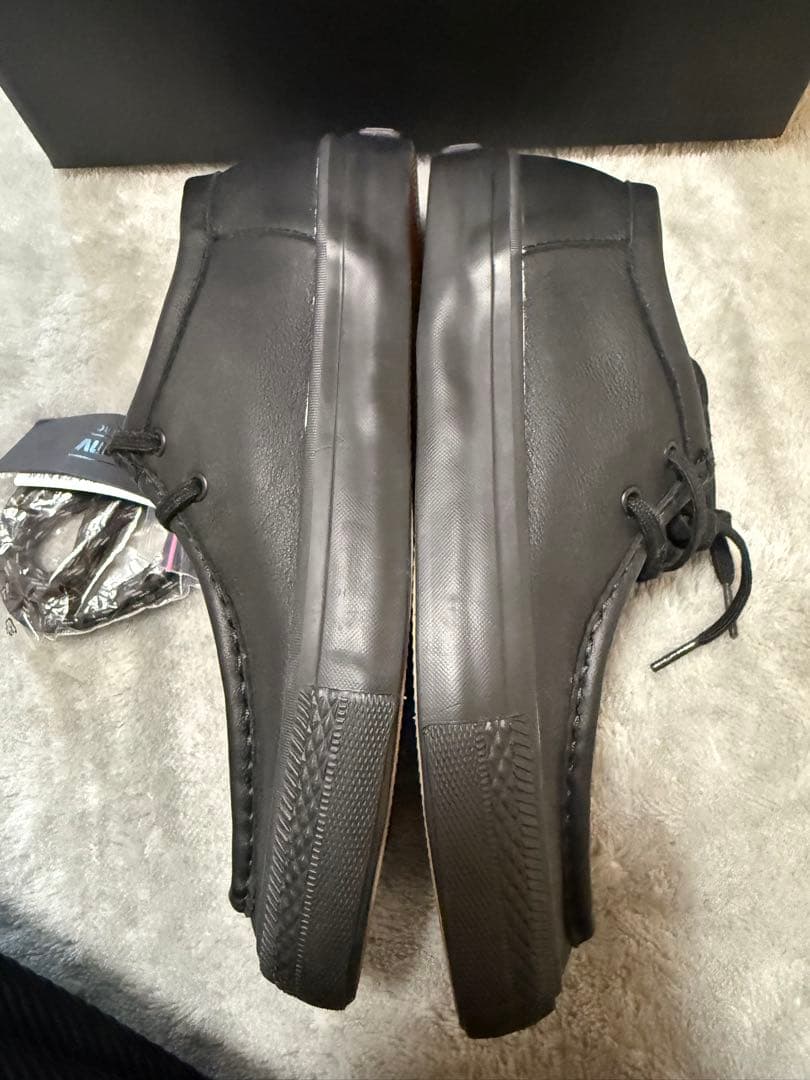 おもらんど様　新品未使用　CONVERSE レザー モカシン スニーカー シボ革