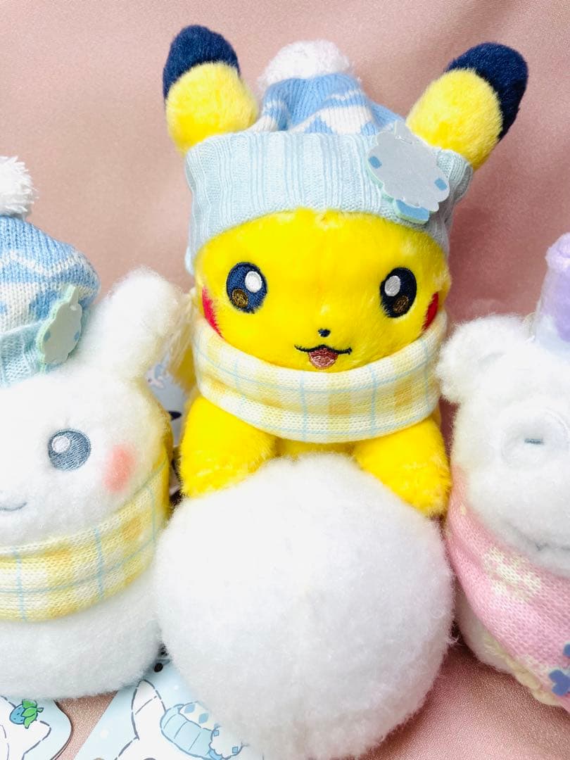 新品タグ付き　ポケモン ゆきだるま ピカチュウ ヤドン カビゴン　4体セット