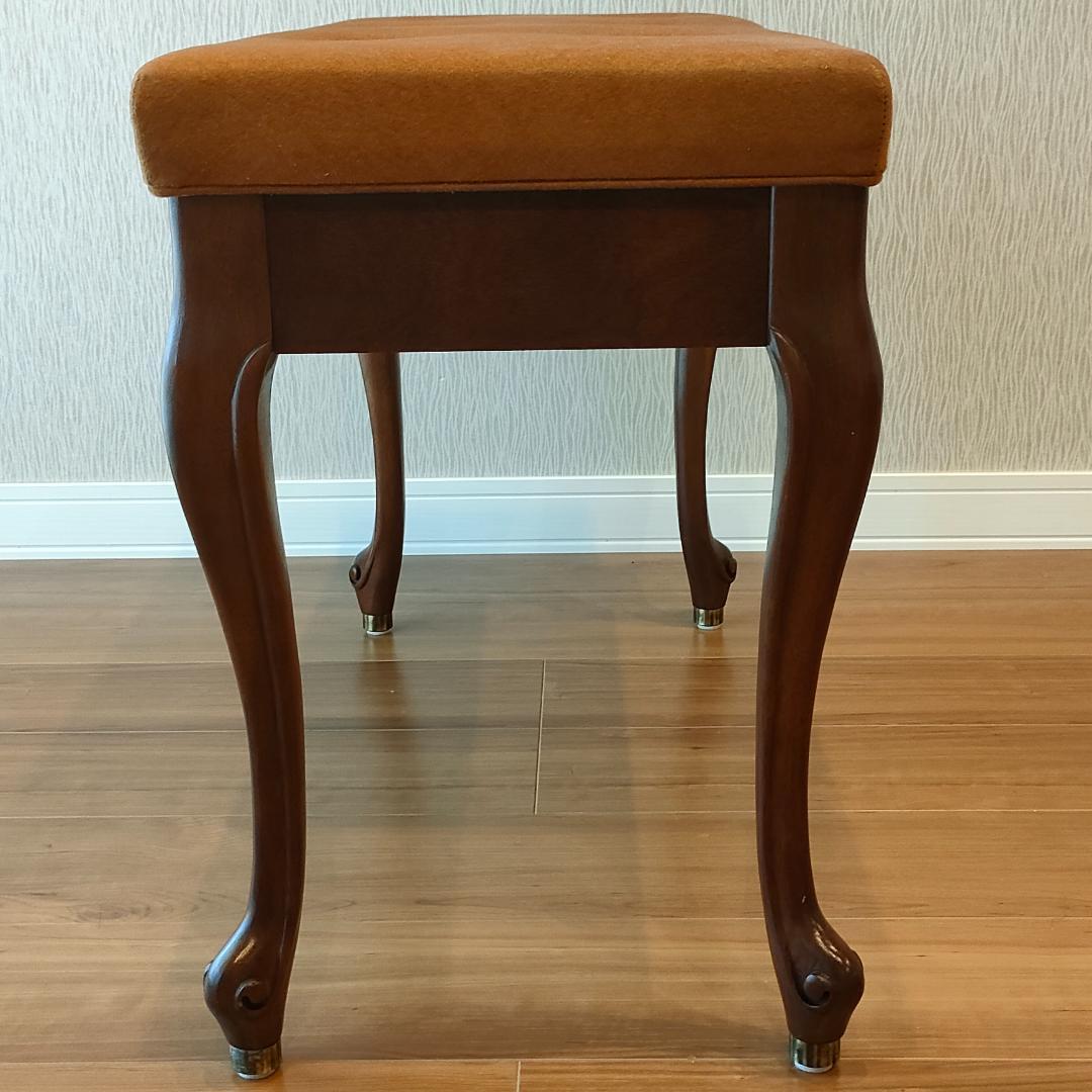 希少　アンティーク　ピアノ椅子　長椅子　猫脚　ベンチタイプ