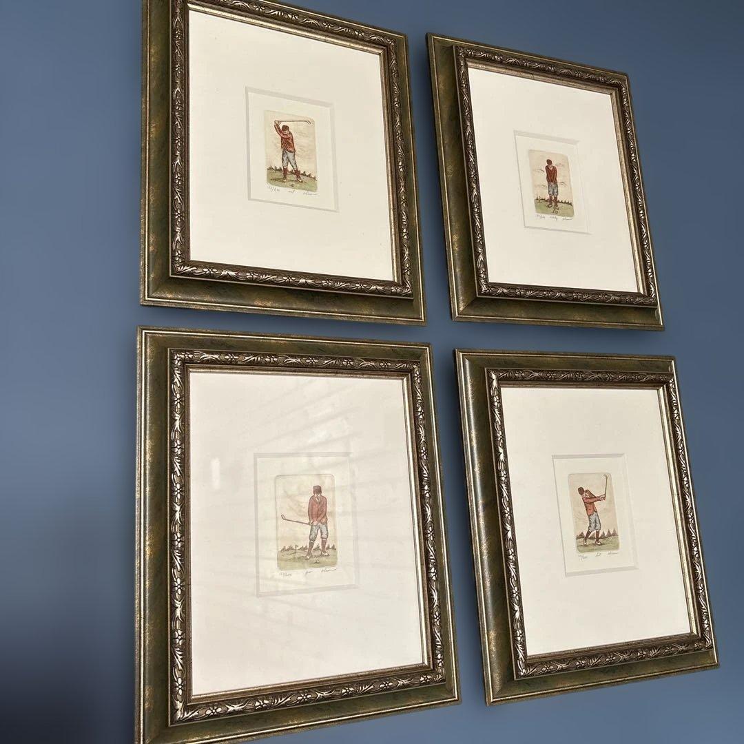 ゴルフ リトグラフ 4枚