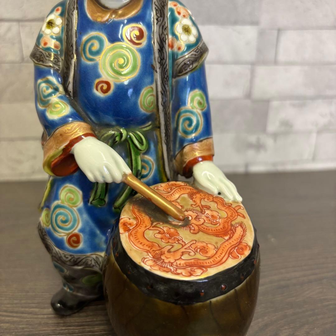 伊万里 唐子人形 置物 太鼓打 アンティーク