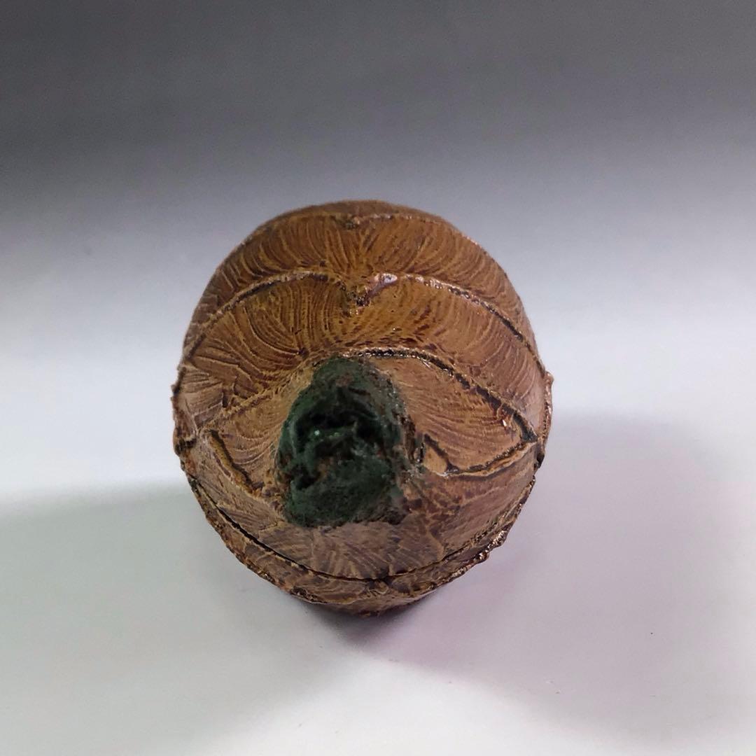 Ｒ６９１　香合　『中川正斉作』『乾漆』『筍香合』　共箱　茶道具　木工芸