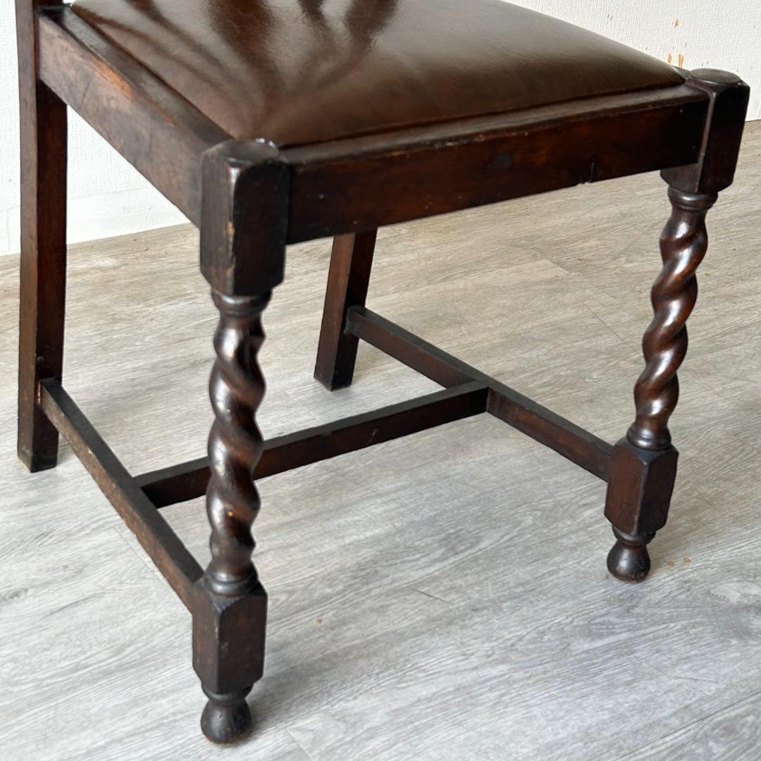 イギリス アンティーク 家具 ハイバック ダイニング チェア 椅子 420A4