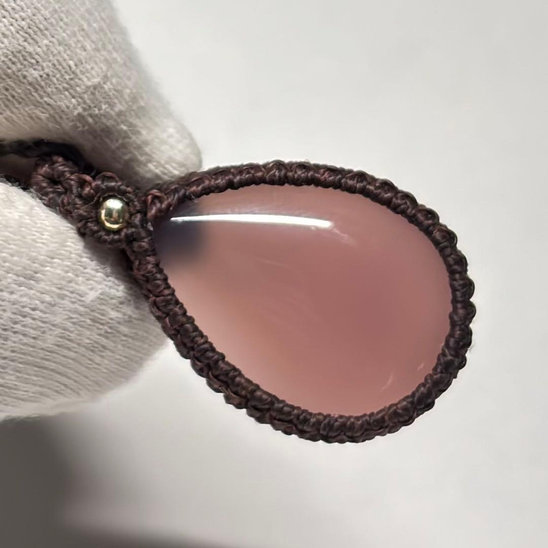 #2257 ⑥♡瑪瑙&オパライト天然石♡マクラメネックレス　ペンダント