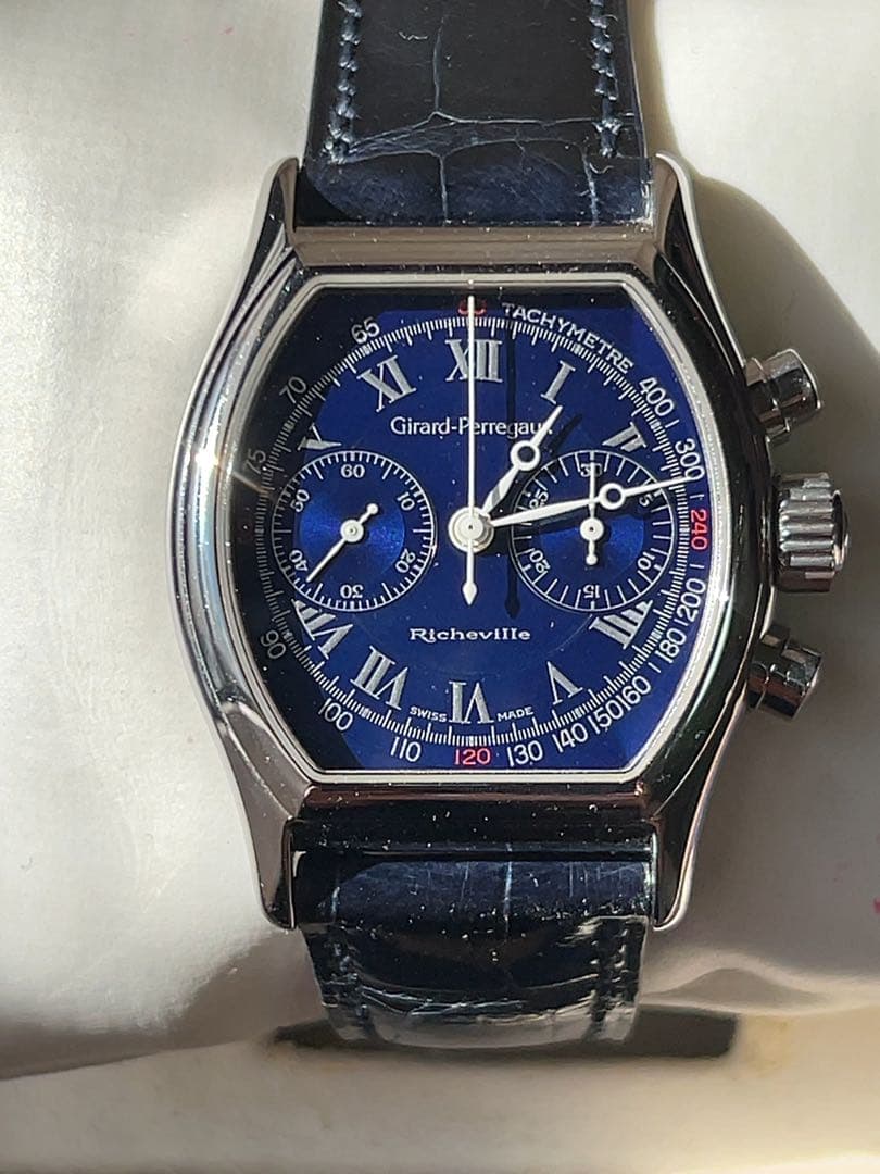 リシュビル　クロノグラフ 手巻き時計　2年保証有り